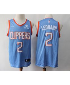 NBA Clippers 2 Kawhi Leonard Blue Nike Men Jersey With Logo