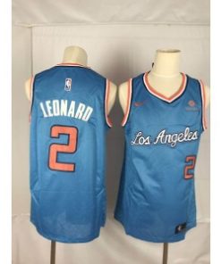 NBA Clippers 2 Kawhi Leonard Blue Nike Throwback Men Jersey
