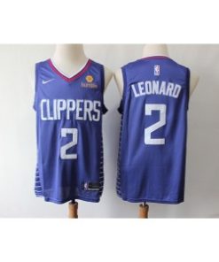 NBA Clippers 2 Kawhi Leonard Blue Swingman Nike Men Jersey