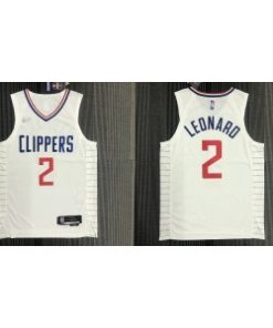 NBA Clippers 2 Kawhi Leonard White New AU Style Men Jersey