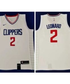 NBA Clippers 2 Kawhi Leonard White Nike Men Jersey