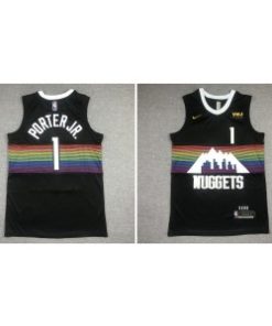 NBA Nuggets 1 Michael Porter Jr. Black Men Jersey