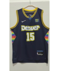 NBA Nuggets 15 Nikola Jokic Blue City Nike Men Jersey