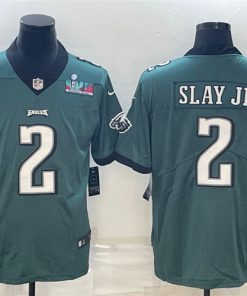 Nike Eagles 2 Darius Slay JR Green 2023 Super Bowl LVII Vapor Limited Jersey