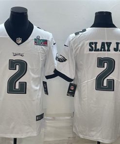 Nike Eagles 2 Darius Slay JR White 2023 Super Bowl LVII Vapor Limited Jersey