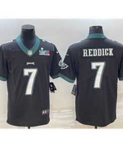 Nike Eagles 7 Haason Reddick Black 2023 Super Bowl LVII Vapor Limited Men Jersey