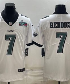 Nike Eagles 7 Haason Reddick White 2023 Super Bowl LVII Vapor Limited Men Jersey