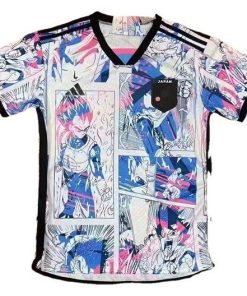 Japan 22-23 White Comic Soccer Jersey White Sports Shirt