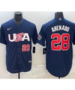 MLB Cardinals 28 Nolan Arenado White 2023 World Series Men Jersey