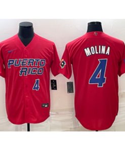 MLB Cardinals 4 Yadier Molina Red 2023 World Series Men Jersey