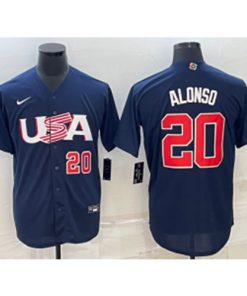 MLB Mets 20 Pete Alonso Blue 2023 World Series Cool Base Men Jersey 1