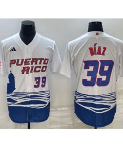 MLB Mets 39 Edwin Diaz White 2023 World Series Men Jersey