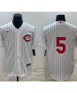 MLB Reds 5 Bench White White 2022 Field of Dreams Nike Cool Base Men Jersey