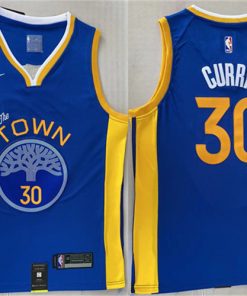 Men's Golden State Warriors #30 Stephen Curry Royal Stitched Jersey