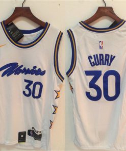 Men's Golden State Warriors #30 Stephen Curry White Stitched Jersey