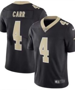 Men's New Orleans Saints #4 Derek Carr Black Vapor Limited Stitched Jersey