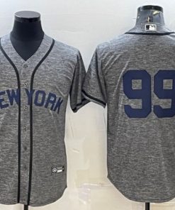 Men's New York Yankees #99 Aaron Judgey Gray Cool Base Stitched Jersey1