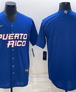 Men's Puerto Rico Baseball Blank 2023 Royal World Baseball Classic Stitched Jersey