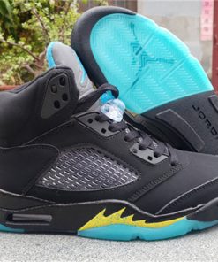 Men's Running Weapon Air Jordan 5 Black Shoes 063