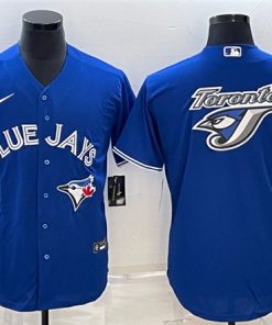 Men's Toronto Blue Jays Light Blue Team Big Logo Cool Base Stitched Baseball Jersey