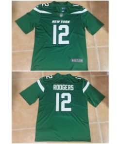 Nike Jets 12 Aaron Rodgers Green Vapor Untouchable Limited Men Jersey