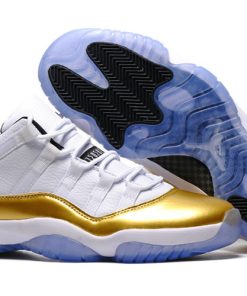Running Weapon Cheap Air Jordan 11 Retro Men Golden White