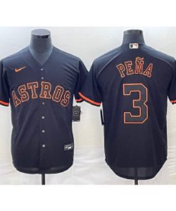 MLB Astros 3 Jeremy Pena Black Shadow Nike Cool Base Men Jersey