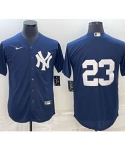 MLB Yankees 23 Navy Nike Cool Base Men Jersey