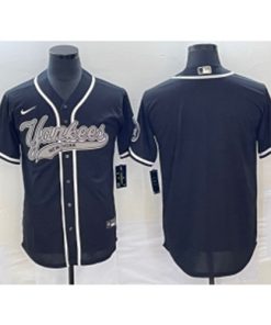 MLB Yankees Blank Black Nike Cool Base Men Jersey