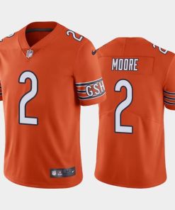 Men's Chicago Bears #2 D.J. Moore Orange Vapor Untouchable Stitched Football Jersey