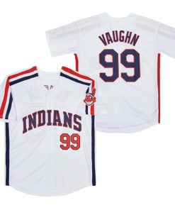 Custom Men's Cleveland Guardians #99 Ricky Vaughn White Stitched Baseball Jersey