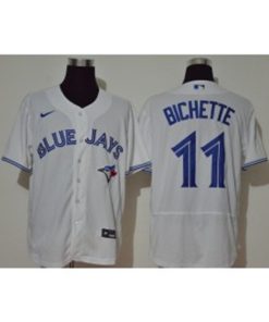 MLB Blue Jays 11 Bo Bichette White Nike Cool Base Men Jersey