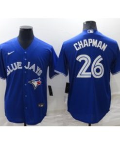 MLB Blue Jays 26 Matt Chapman Blue Nike Cool Base Men Jersey