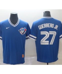 MLB Blue Jays 27 Vladimir Guerrero Jr. Blue Nike Cool Base Men Jersey