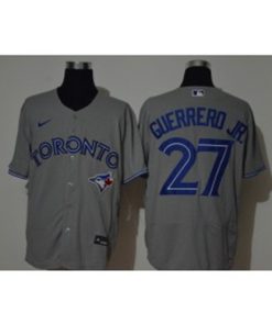 MLB Blue Jays 27 Vladimir Guerrero Jr. Gray Nike Flexbase Men Jersey