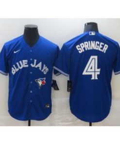 MLB Blue Jays 4 George Springer Blue Cool Base Men Jersey