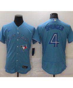MLB Blue Jays 4 George Springer Blue FlexBase Men Jersey