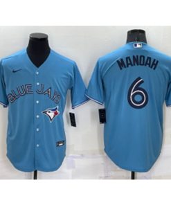MLB Blue Jays 6 Manoah Blue Nike Cool Base Men Jersey