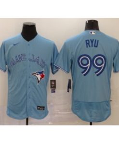 MLB Blue Jays 99 Hyun-Jin Ryu Blue Nike Flexbase Men Jersey