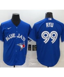 MLB Blue Jays 99 Hyun Jin Ryu Royal Nike Cool Base Men Jersey