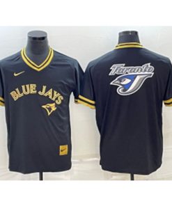 MLB Blue Jays Black Blank Baseball Logo Nike Men Jersey