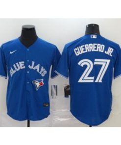 MLB Jays 27 Vladimir Guerrero Jr. Blue Nike Cool Base Men Jersey