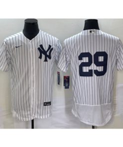 MLB Yankees 29 White Nike Flexbase Men Jersey