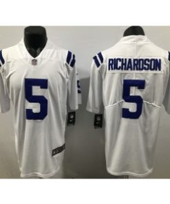 Men's Indianapolis Colts #5 Anthony Richardson White 2023 Draft Vapor Untouchable Stitched Football Jersey