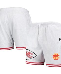 Men's Kansas City Chiefs Pro White Red Shorts 001