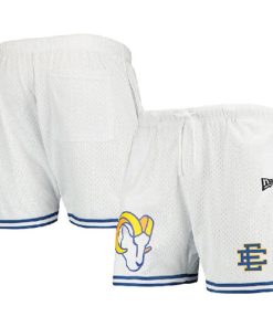 Men's Los Angeles Rams Pro White Blue Shorts