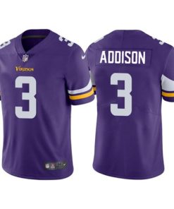 Men's Minnesota Vikings #3 Jordan Addison Purple 2023 Draft Vapor Untouchable Limited Stitched Jersey