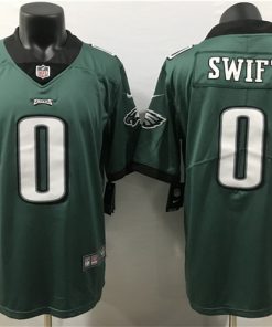 Men's Philadelphia Eagles #0 D'Andre Swift Green 2023 Draft Vapor Limited Stitched Football Jersey