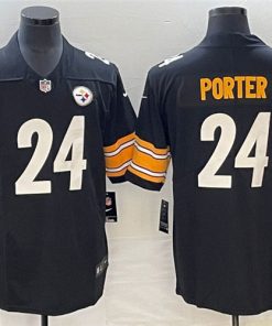 Men's Pittsburgh Steelers #24 Joey Porter Jr. Black Stitched Jersey