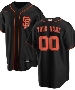 Men's San Francisco Giants Customized Black Stitched MLB Jersey